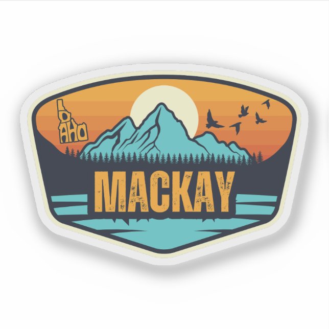 Pegatina Mackay, Idaho (Anverso)