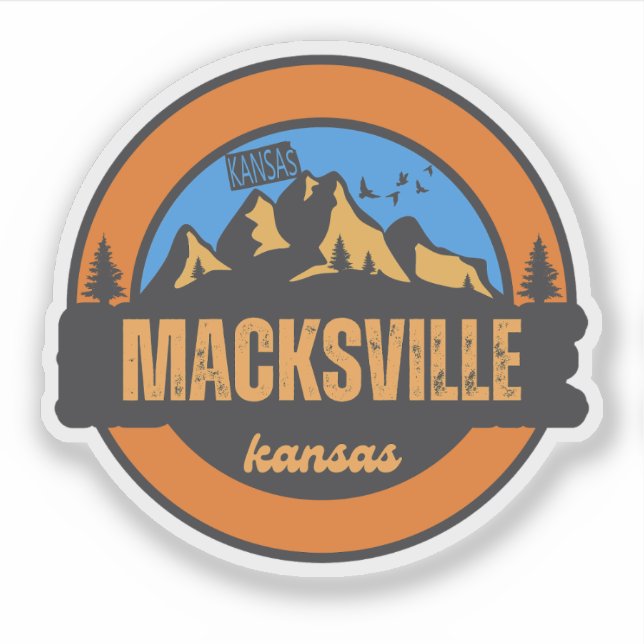 Pegatina Macksville, Kansas (Anverso)