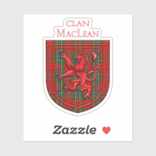 Pegatina MacLean Tartan Scottish Plaid Lion Rampant