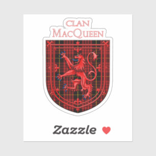 Pegatina MacQueen Tartan Scottish Plaid Lion Rampant