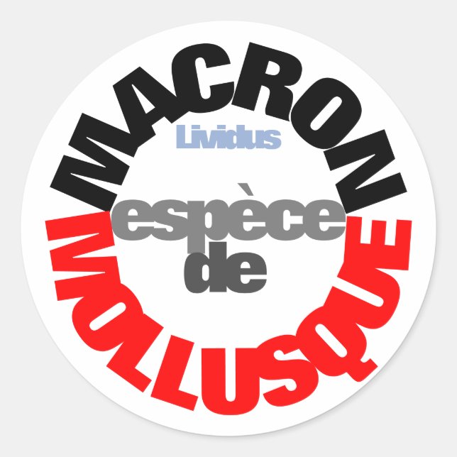 Pegatina Macron espèce de Mollusque (Anverso)