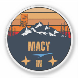 Pegatina Macy, Indiana