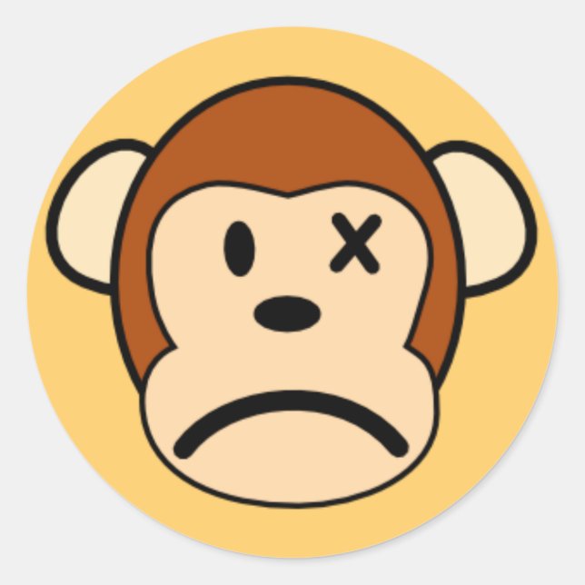 Pegatina Mad Monkey (Anverso)