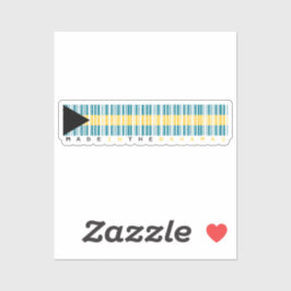 Pegatina Made in Bahamas Barcode Flag