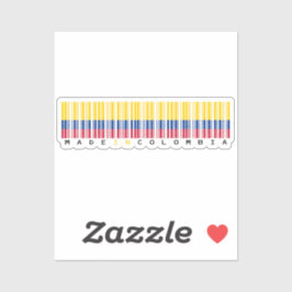 Pegatina Made in Colombia Barcode Flag Sticker