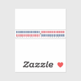 Pegatina Made in Dominican Republic Barcode Flag