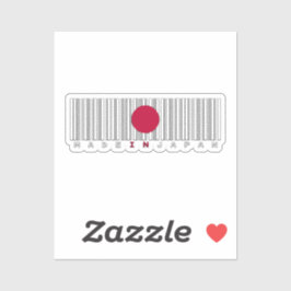 Pegatina Made in Japan Barcode Flag Sticker