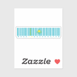 Pegatina Made in Kazakhstan Barcode Flag Sticker
