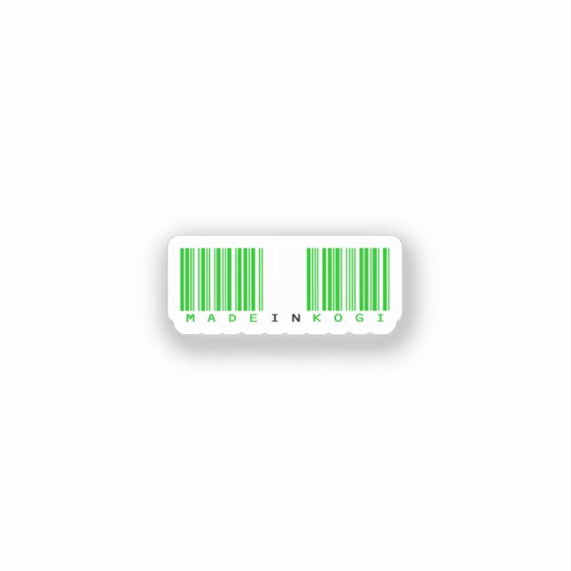 Pegatina Made in Kogi State Barcode Flag (Anverso)