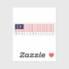Pegatina Made in Malaysia Barcode Flag Sticker