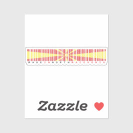 Pegatina Made in North Macedonia Barcode Flag