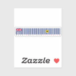 Pegatina Made in Western Australia Barcode Flag Sticker