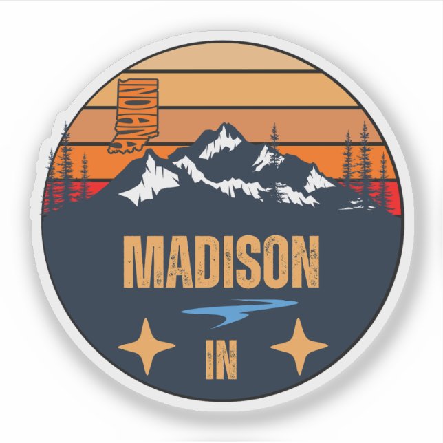 Pegatina Madison, Indiana  (Anverso)