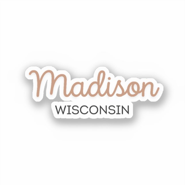 Pegatina Madison Wisconsin  (Anverso)