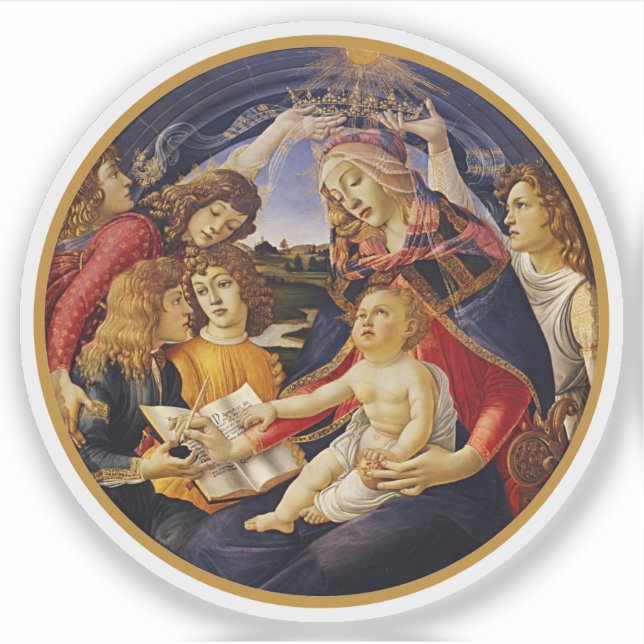 Pegatina Madonna del Magnificat (Anverso)