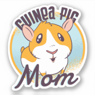 Pegatina Madre de cerdo guineana Kawaii Chicas de niños ado
