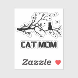 Pegatina "Madre gata totalmente orgullosa