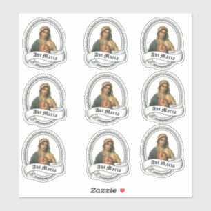 Pegatina Madre triste bendecida del Virgen María religiosa