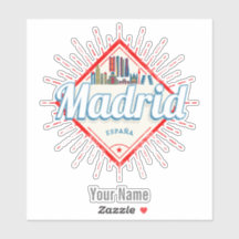 Madrid Capital España Retro Skyline Vintage