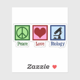 Pegatina Maestra de Biología de Paz Amor
