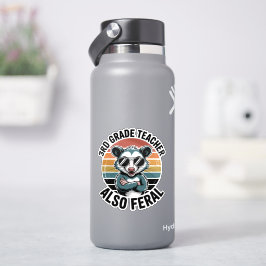 Pegatina Maestra de Tercer Grado También Zarigüeya Feral