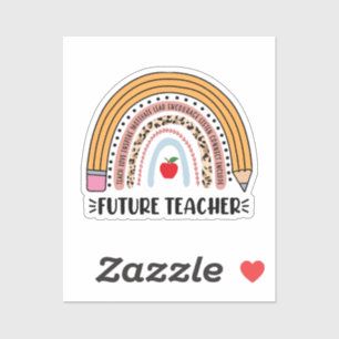 Pegatina Maestra Futura, Maestra En Curso, Té De Primer Gra