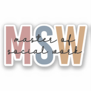 Pegatina Maestría en Obra Social Graduación Retro