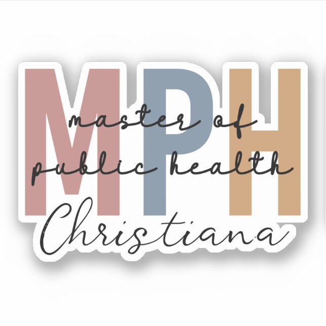 Pegatina Maestría en Salud Pública del Ministerio de Salud  (Anverso)