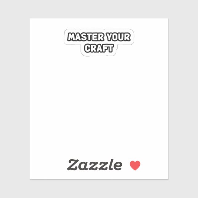 Pegatina Maestría tu habilidad para la dedicción de la arte