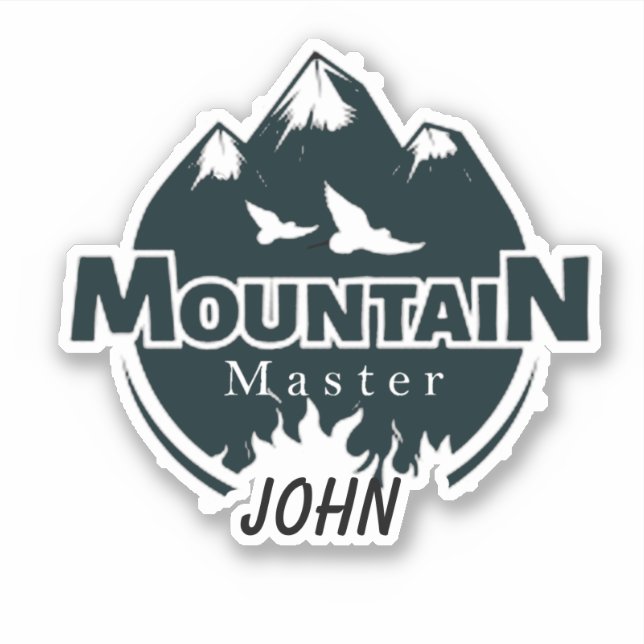 Pegatina Maestro de montaña personalizado (Anverso)