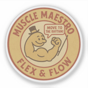 Pegatina Maestro de Músculos Flex & Flow