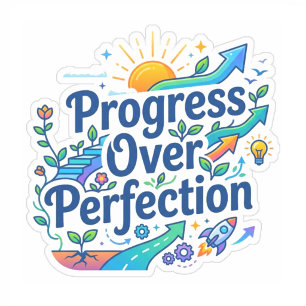 Pegatina Maestros Inspiradores   Progreso Sobre Perfección