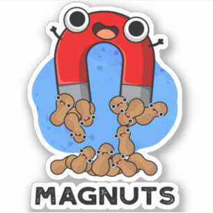 Pegatina Mag-nut Funny Magnet Pun