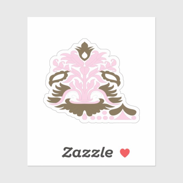 Pegatina Magenta-rojo, Naranja amarillento decorativo (Hoja)