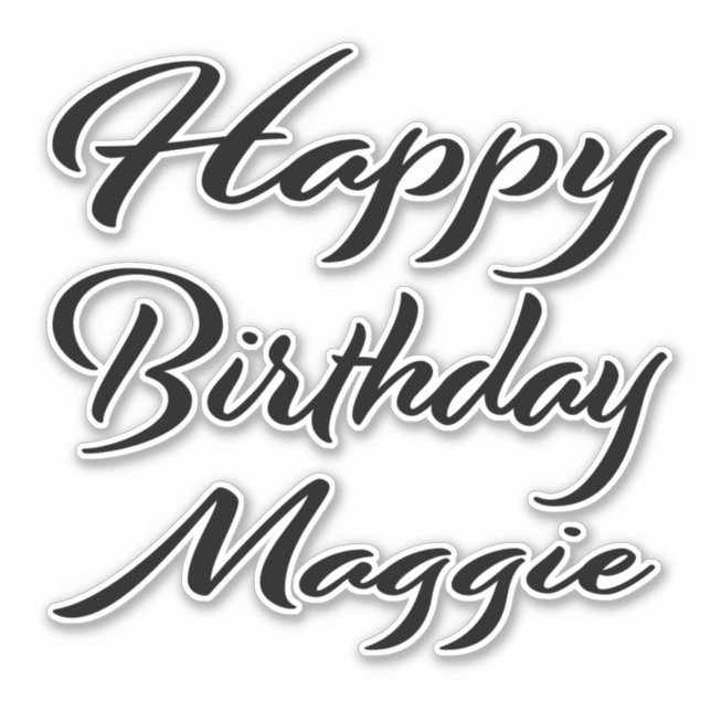 Pegatina Maggie Name Vorname black Sticker Geburtstag (Anverso)
