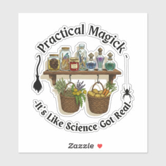 Pegatina Magia Práctica – Pociones de Bruja & Meme de Cienc