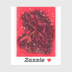 Pegatina Mágica caída de neón rojo - asombrosa noche est