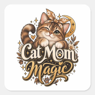 Pegatina Mágica de Mamá de Gato   Calcomanía de Ma