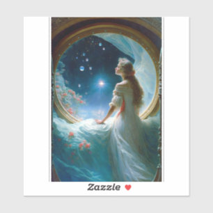 Pegatina Magical Night Scene Fantasy Art