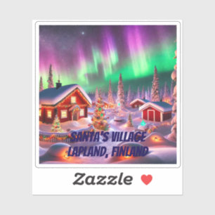 Pegatina Magical Winter Wonderland: El pueblo de Santa