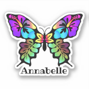 Pegatina Magnífica mariposa multicolor