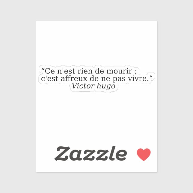 Pegatina Magnifique citations de Victor Hugo (Hoja)
