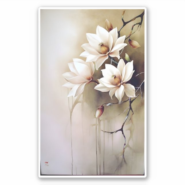 Pegatina Magnolia asombrosa (Anverso)