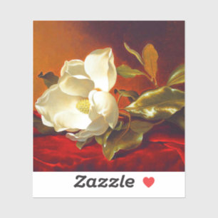Pegatina Magnolia en Terciopelo Rojo Martin Johnson Heade