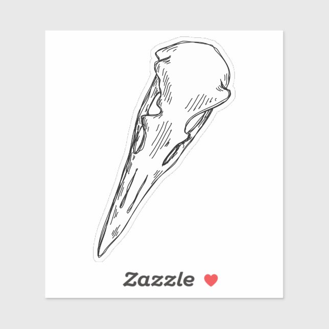Pegatina Magpie Skull (Hoja)