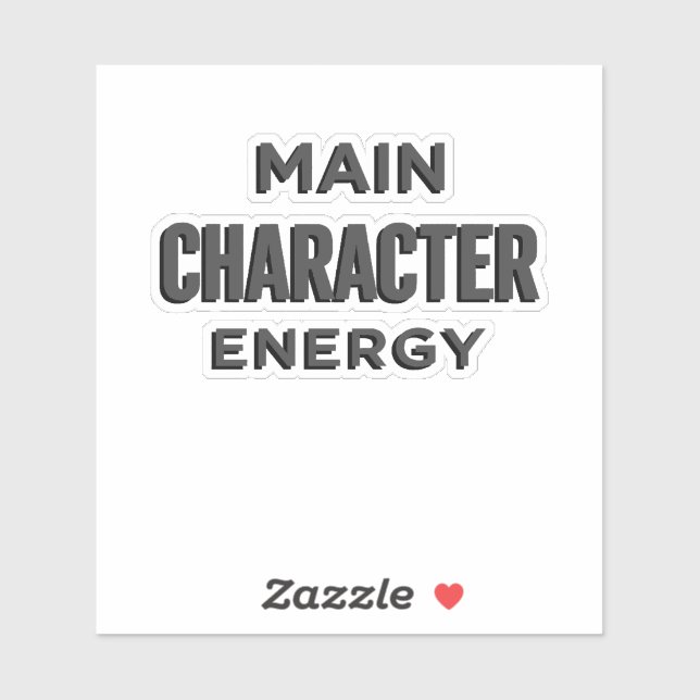 Pegatina Main Character Energy – Trendy Aesthetic Decal (Hoja)