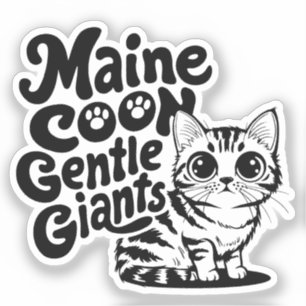 Pegatina Maine Coon Gentle Giants Cat