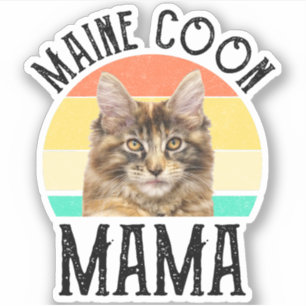 Pegatina Maine Coon Mama