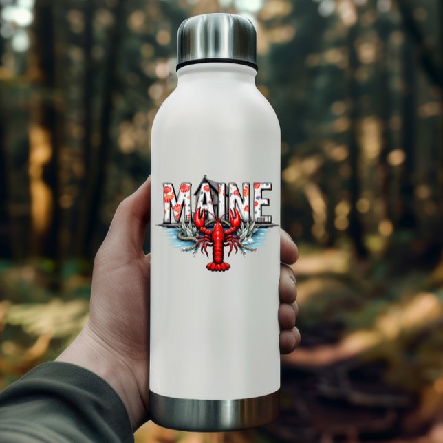 Pegatina Maine Lobster Sticker | Coastal State Travel Decal (Maine Lobster Sticker | Coastal State Travel Decal by PiggyPrint Stickers.)