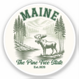 Pegatina Maine Scenic Wilderness – Pine Tree State Vibes